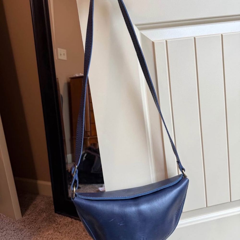Portland Leather Midnight Blue Crossbody Bag